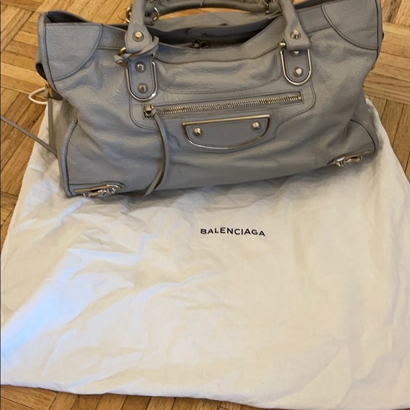 Light gray balenciaga “classic city” leather tote - Picture 1 of 12